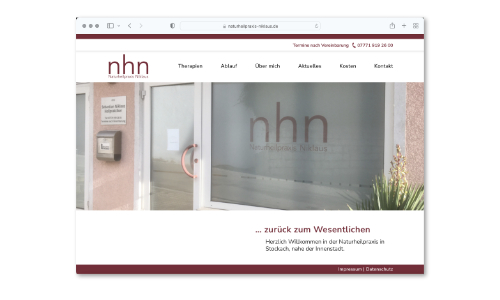 website Naturheilpraxis Niklaus